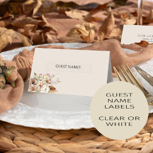 Wedding Table Place Card 29x Guest Name Labels