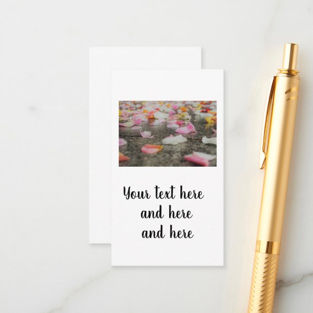 wedding table sign tabletop confetti  enclosure card (Front/Back In Situ)
