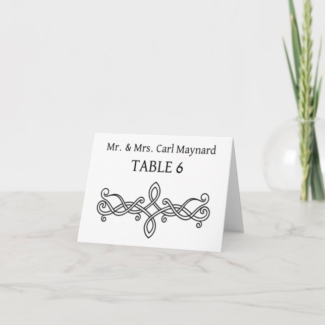 Wedding table signs Placecards Card (Front)