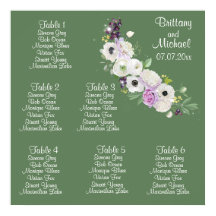 Wedding Tableau Seating Chart Poster