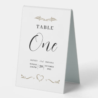 Wedding Tabletop minimal Signs