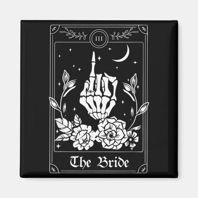 Wedding Tarot Card The Bride Halloween Magnet (Front)