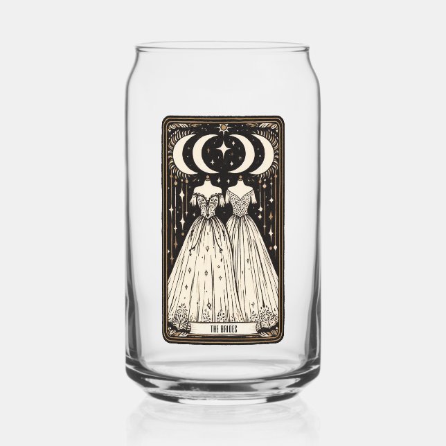 Wedding Tarot Grooms Can Glass (Front)
