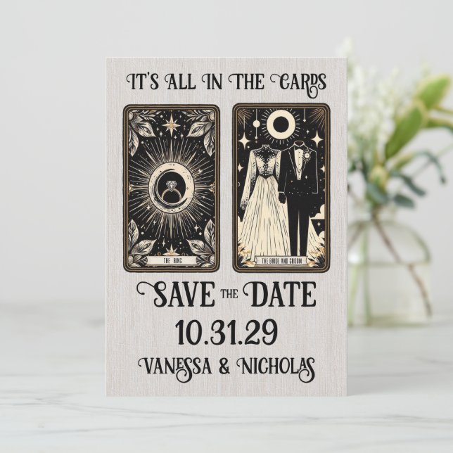 Wedding Tarot Save The Date (Standing Front)