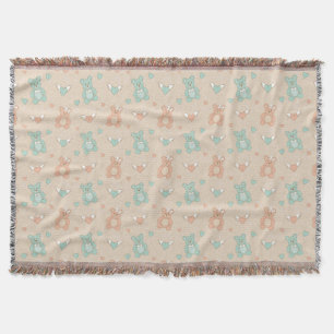 Wedding-teddies Throw Blanket