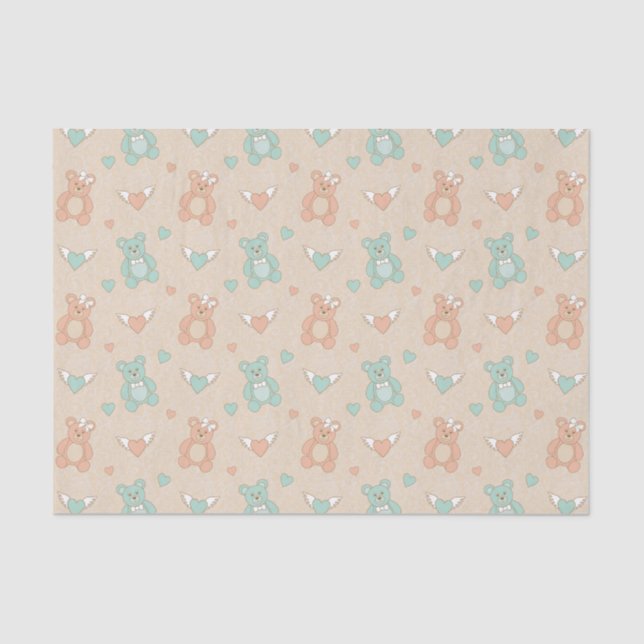 Wedding-teddies Tissue Paper (Front)