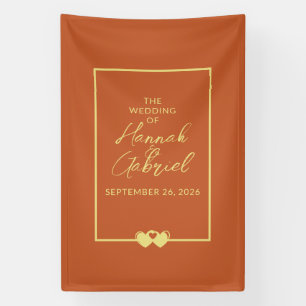 Wedding Terracotta and Gold Banner