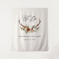 Wedding terracotta rustic stag floral party decor
