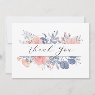Wedding Thank Floral Botanical You Card
