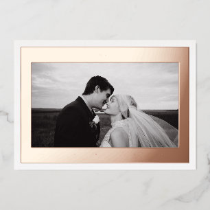 WEDDING THANK YOU   Add Your Photo Foil Holiday Card