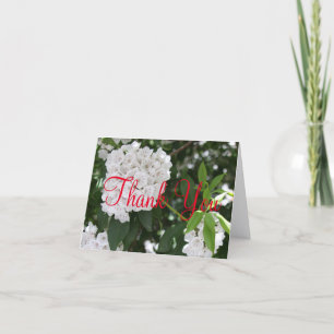 Wedding Thank You Beautiful Mountain Laurel Flower Card