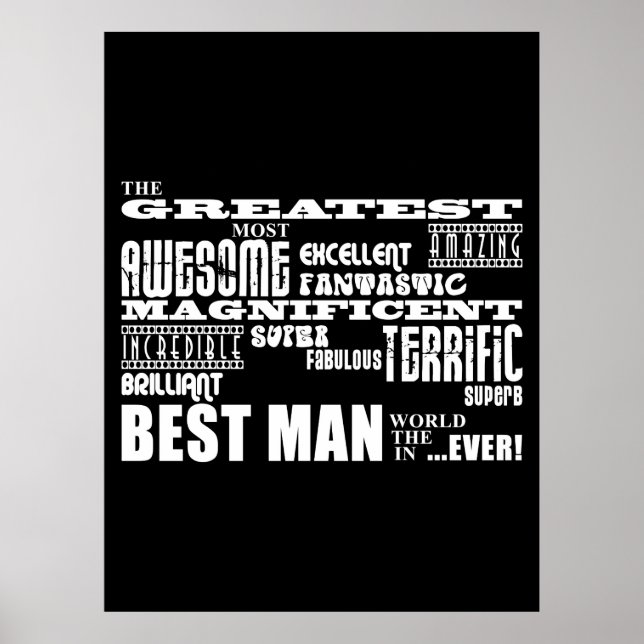 Wedding Thank You Best Men : Greatest Best Man Poster (Front)