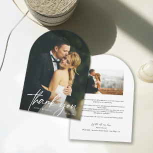 Wedding Thank you Boho Arch Photo Thank you Invitation