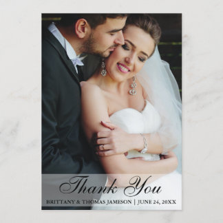 Wedding Thank You Bride & Groom Photo Card WS