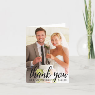 Wedding Thank You Bride Groom Photo Note Card B