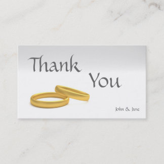 Wedding Thank You Business Card