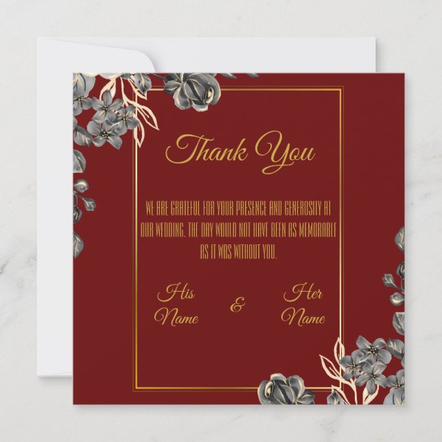 Wedding  thank you card (Front)