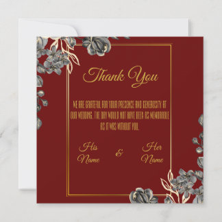 Wedding thank you card