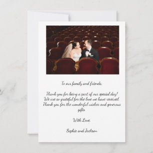 Wedding Thank you Card