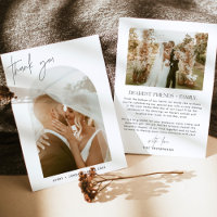 Wedding Thank You Card | Boho Arch Photo Thank You
