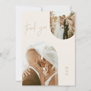 Wedding Thank You Card Boho Arch Photo Thank You