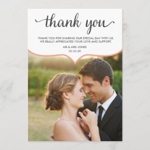 Wedding Thank You Card - Flat Card