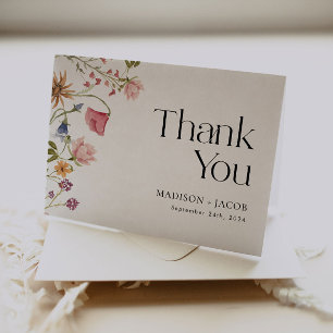 Wedding Thank You Card Floral