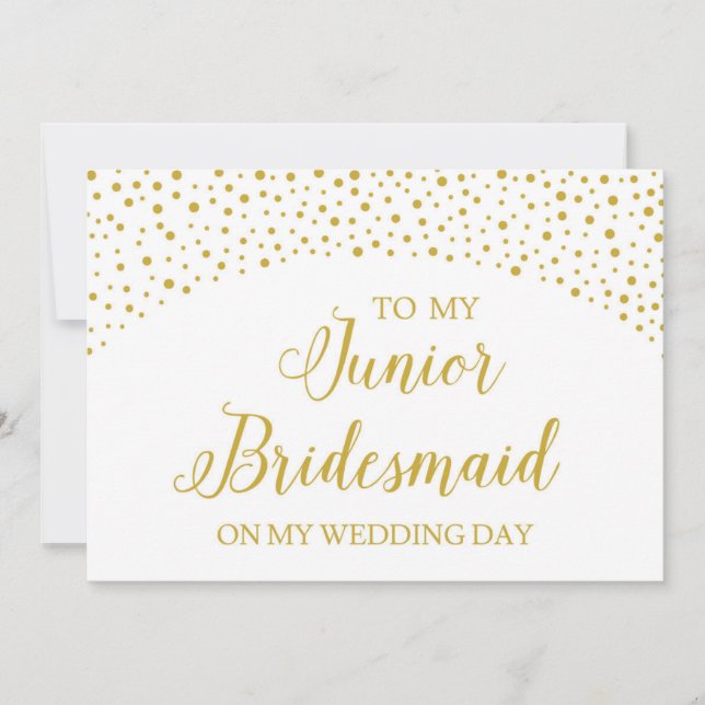 Wedding Thank You Card For Junior Bridesmaid (Front)