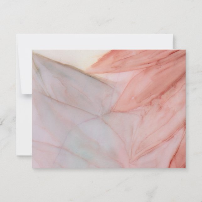 Wedding Thank You Card Lovely in Pink and Lavender (Front)