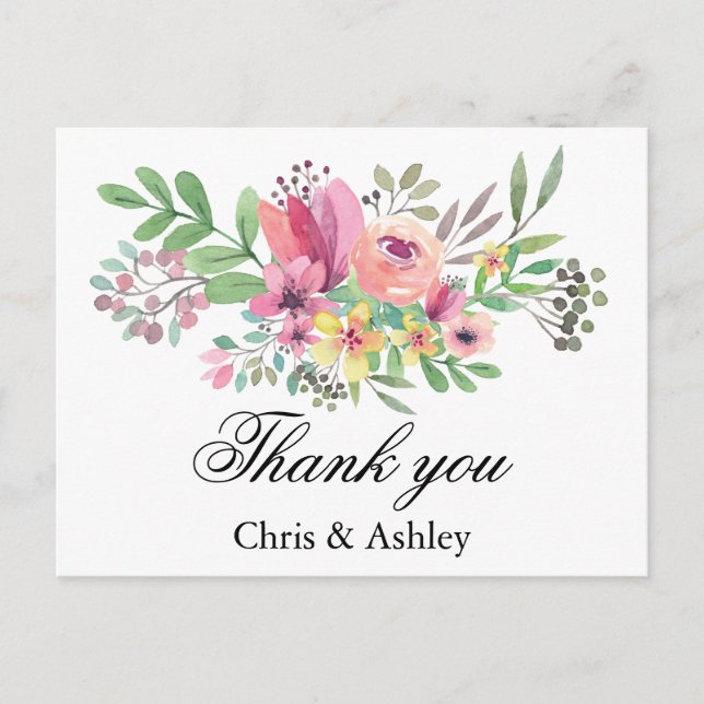 Wedding Thank You Card Married Couple Thank You (Front)