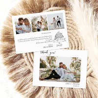 Wedding thank you card scribble cake