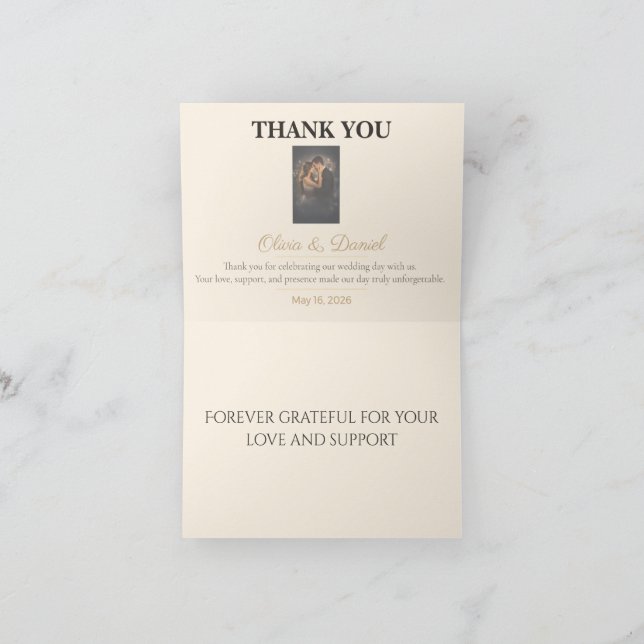 Wedding Thank You Cards | Elegant Gratitude Notes (Inside)