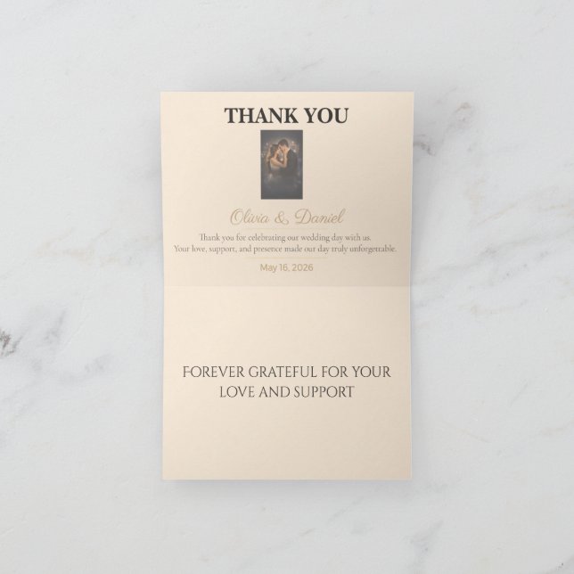 Wedding Thank You Cards | Elegant Gratitude Notes (Inside)