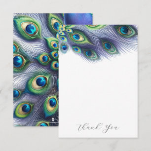 Wedding Thank You Cards Majestic Peacock