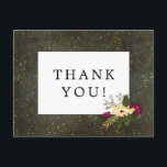Wedding Thank You Chalkboard Gold Silver Stars Postcard<br><div class="desc">Easy Thank You postcards for the bride and groom. Create a beautiful thank you for everyone you love. This artist-designed Xmas pattern is perfect to use for a Christmas party, but can also be used for a winter or Christmas wedding, engagement party or bachelorette party. This Christmas pattern has a...</div>