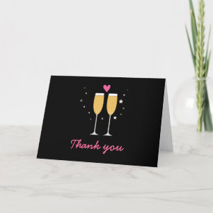 Wedding Thank You Champagne Toast Card