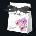 Wedding Thank You Chic Pink Floral Favour Boxes<br><div class="desc">Wedding Thank You Chic Pink Floral Favour Boxes. Stylishly personalise with your custom names and date.</div>