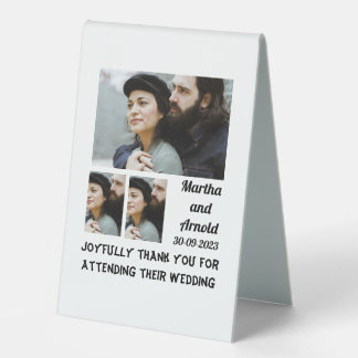 Wedding Thank You custom 3 Photo Collage