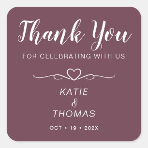Wedding Thank You Favour Stickers Names Fig