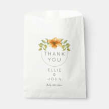 Wedding Thank You Favour Watercolor Star Flower