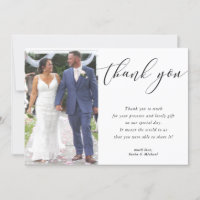 WEDDING THANK YOU for Sonia & Michael