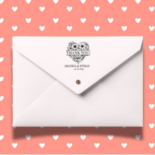 Wedding Thank you  Foral Theme Self-inking Stamp