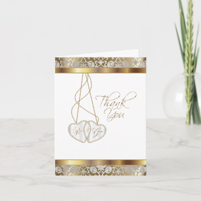 Wedding Thank You From Bride and Groom Card (Front)