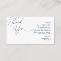 Wedding Thank you, in Modern Navy Blue theme