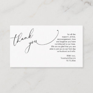 Wedding Thank you, in Modern romantic theme Enclos Enclosure Card