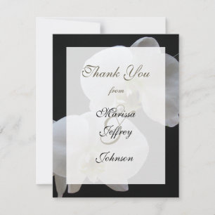 Wedding Thank You Invitation Card -- Orchids