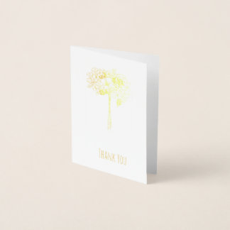 Wedding Thank You Mini (3.5"x5") Foil Card