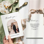 Wedding Thank you Minimal Modern Photo Arch Frame Card<br><div class="desc">Minimal script photo wedding thank you card with personalised message on the back.</div>