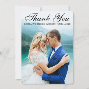 Wedding Thank You Modern Photo Card BTR