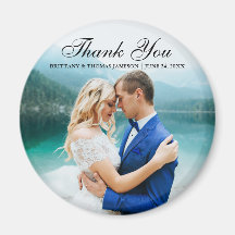 Wedding Thank You Modern Photo Magnet BT R